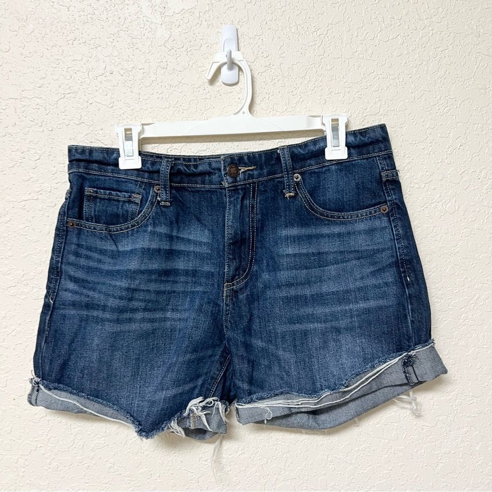 Lucky Brand The Boyfriend Denim Blue Shorts Size 4/27 Cuffed